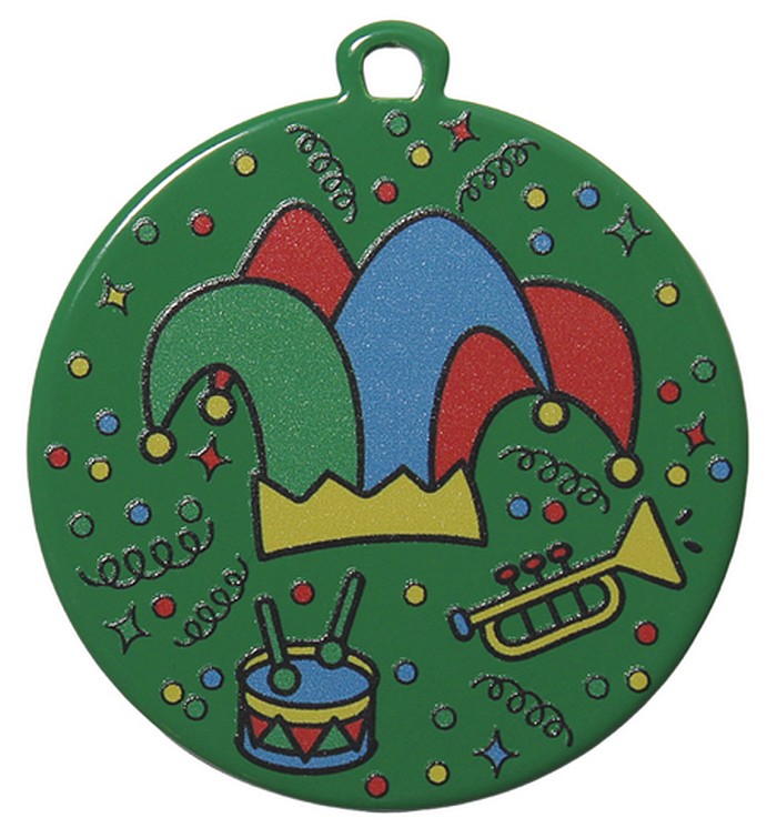 DU5001 Carnavalmedaille FC uitvoering in ZES kleuren leverbaar